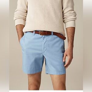 J. Crew Navy Stanton Twill Flat-front Short